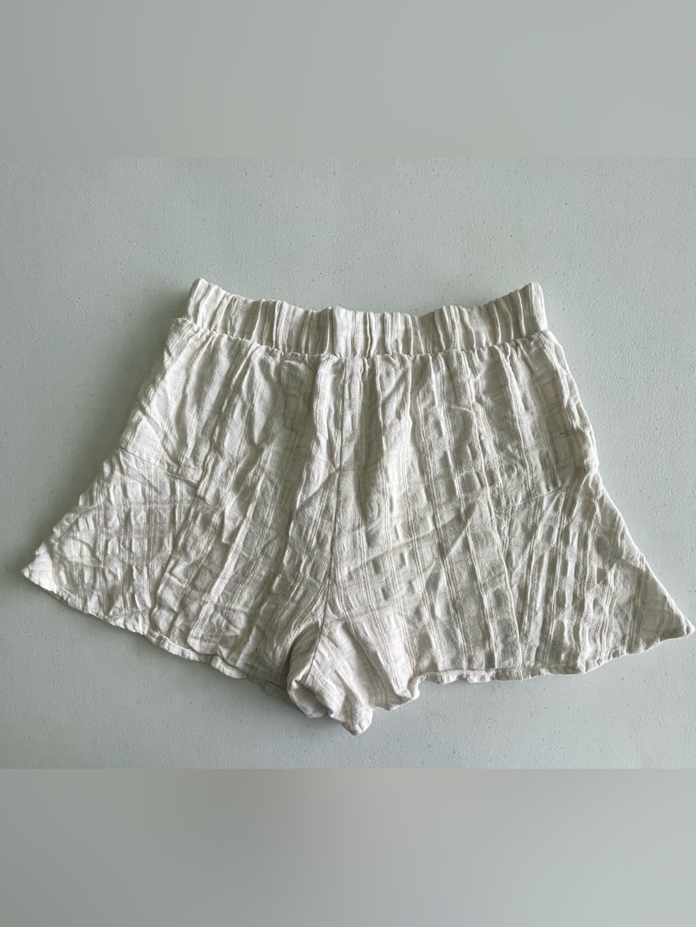 Maven West Light Cream Textured Shorts XS - Picture 2 of 4